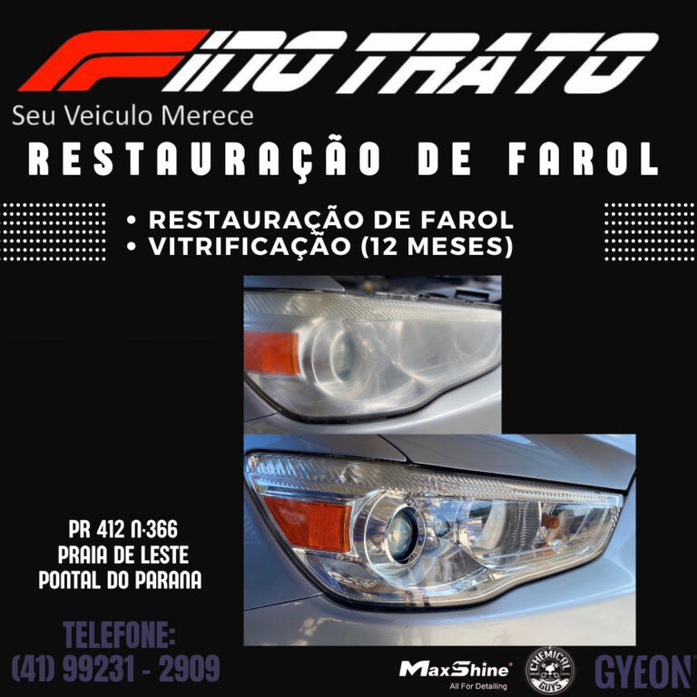 Fino Trato Lava Car e Estetica automotiva em Praia de Leste - Restauração de Farol