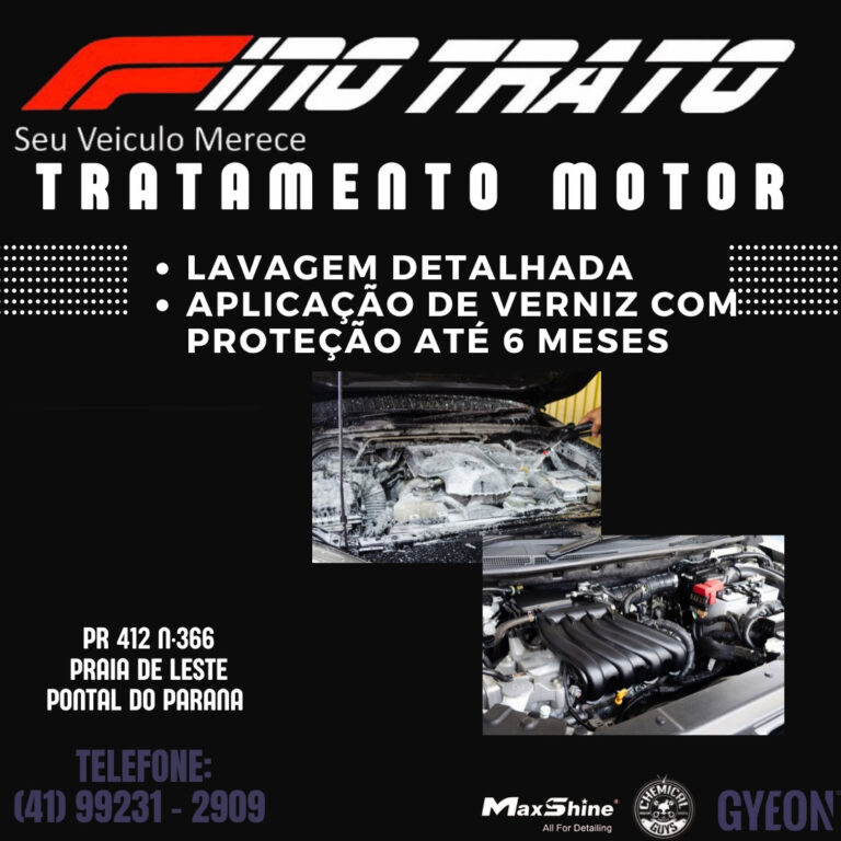 Fino Trato lava car e Estética Automotiva - Tratamento em Motor